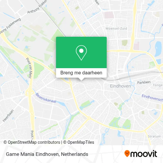 Game Mania Eindhoven kaart