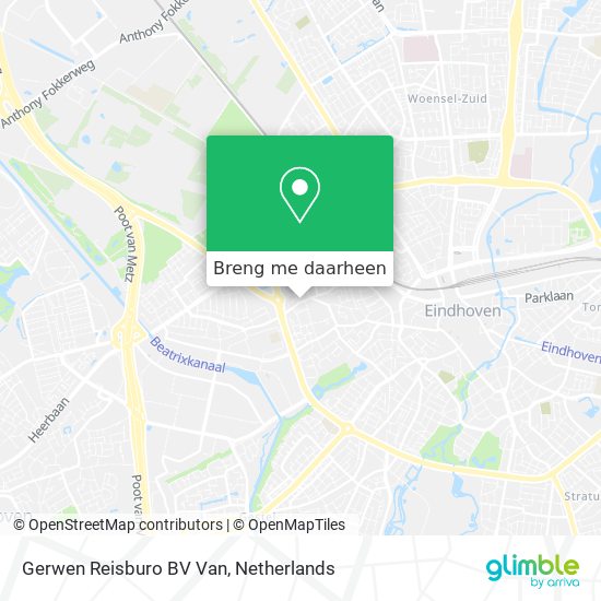 Gerwen Reisburo BV Van kaart