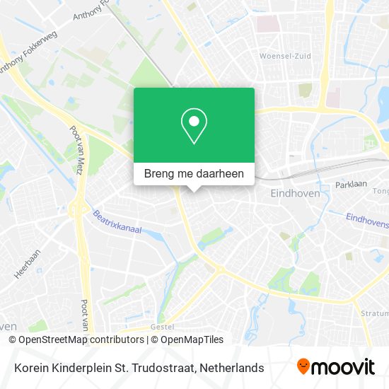 Korein Kinderplein St. Trudostraat kaart