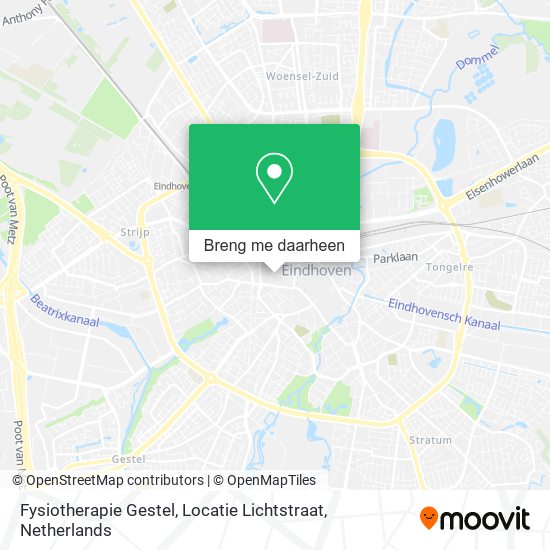 Fysiotherapie Gestel, Locatie Lichtstraat kaart