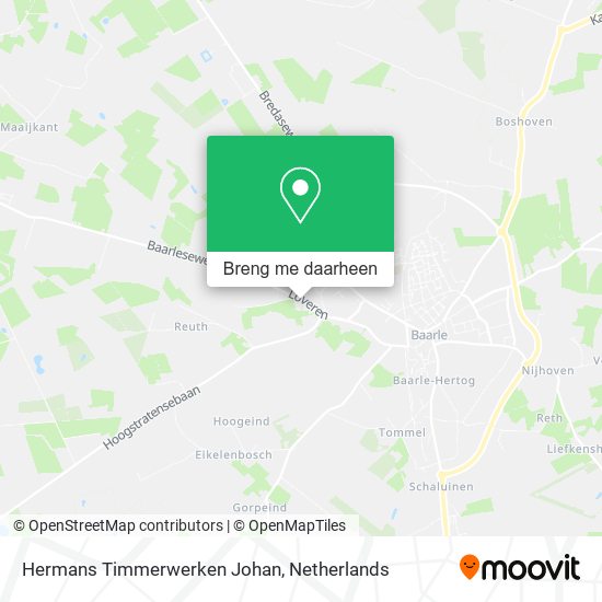 Hermans Timmerwerken Johan kaart