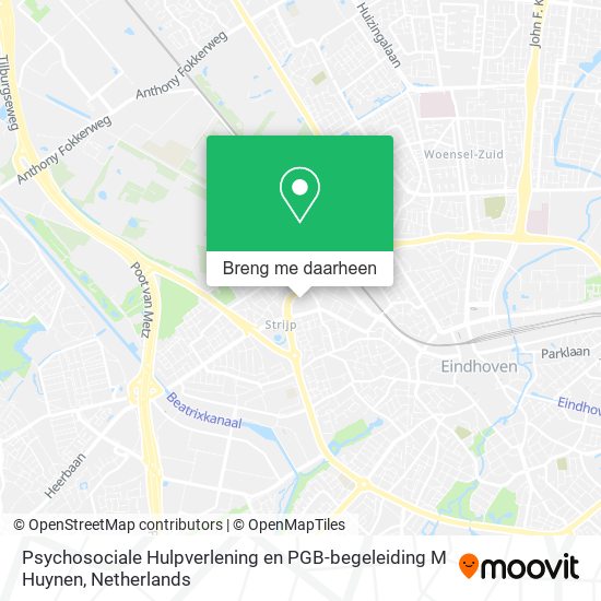 Psychosociale Hulpverlening en PGB-begeleiding M Huynen kaart