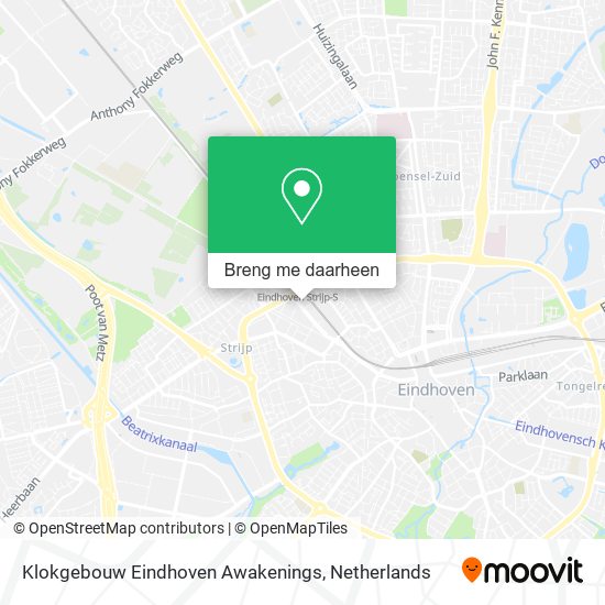 Klokgebouw Eindhoven Awakenings kaart