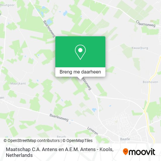 Maatschap C.A. Antens en A.E.M. Antens - Kools kaart