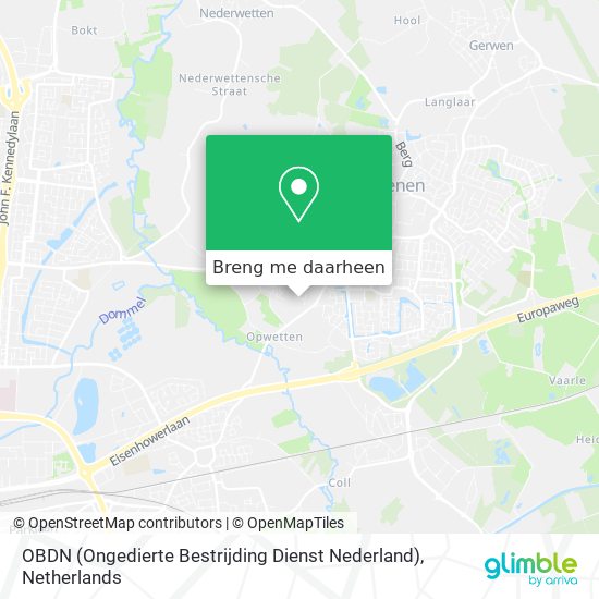 OBDN (Ongedierte Bestrijding Dienst Nederland) kaart