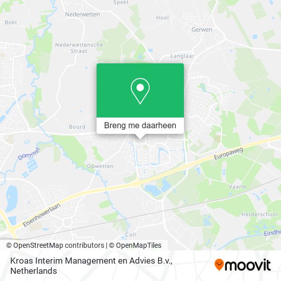 Kroas Interim Management en Advies B.v. kaart