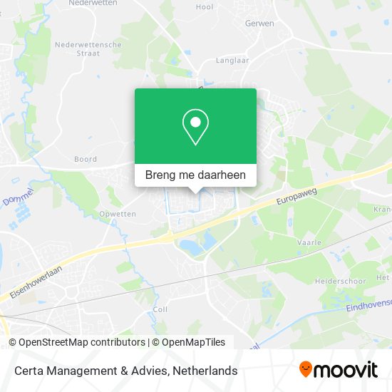 Certa Management & Advies kaart