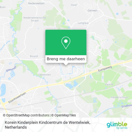 Korein Kinderplein Kindcentrum de Wentelwiek kaart