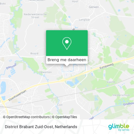 District Brabant Zuid-Oost kaart