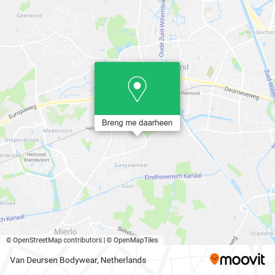 Van Deursen Bodywear kaart