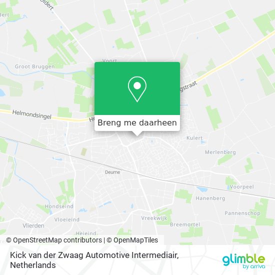 Kick van der Zwaag Automotive Intermediair kaart