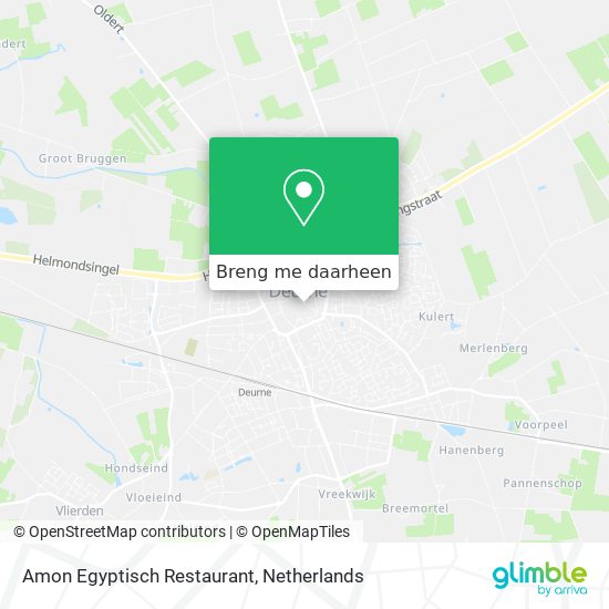 Amon Egyptisch Restaurant kaart