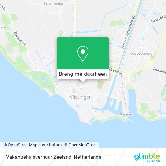 Vakantiehuisverhuur Zeeland kaart