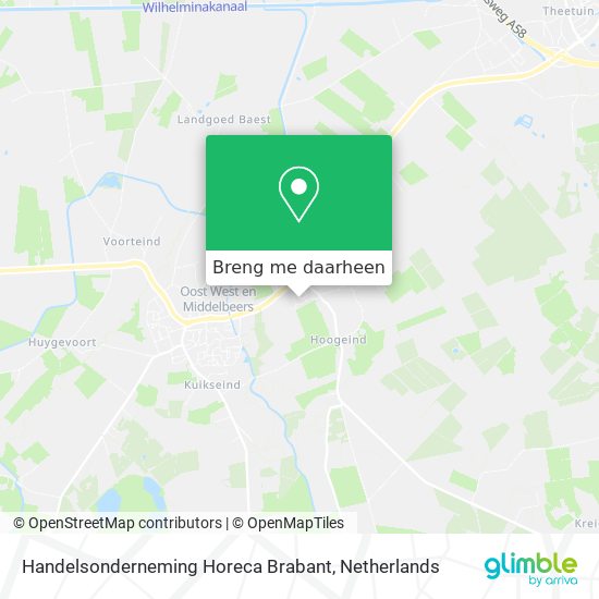 Handelsonderneming Horeca Brabant kaart