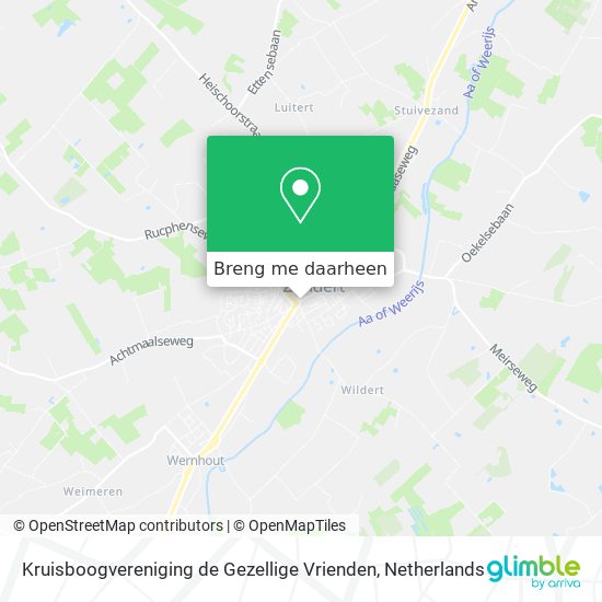 Kruisboogvereniging de Gezellige Vrienden kaart