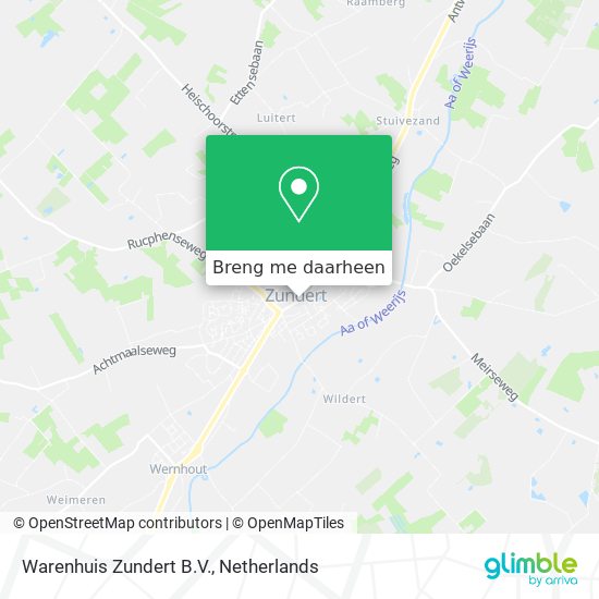 Warenhuis Zundert B.V. kaart