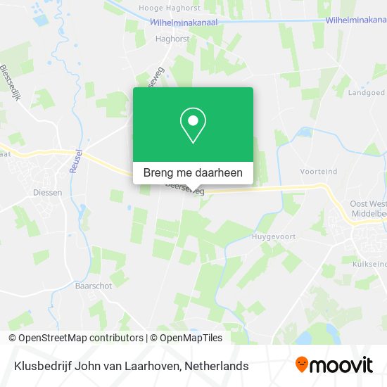 Klusbedrijf John van Laarhoven kaart