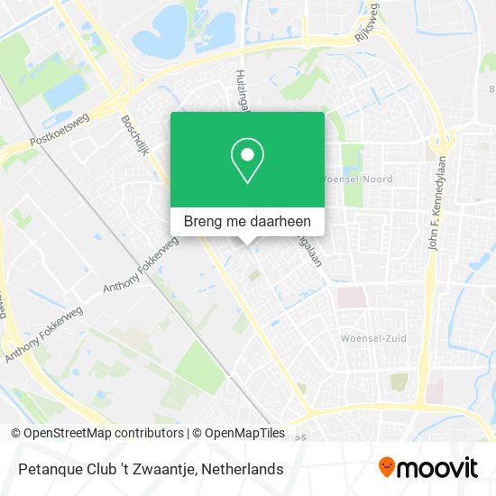 Petanque Club 't Zwaantje kaart