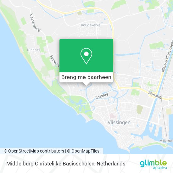 Middelburg Christelijke Basisscholen kaart