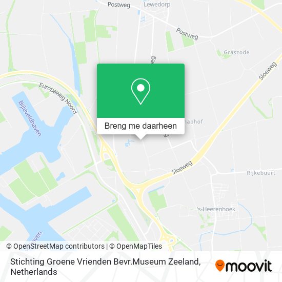 Stichting Groene Vrienden Bevr.Museum Zeeland kaart