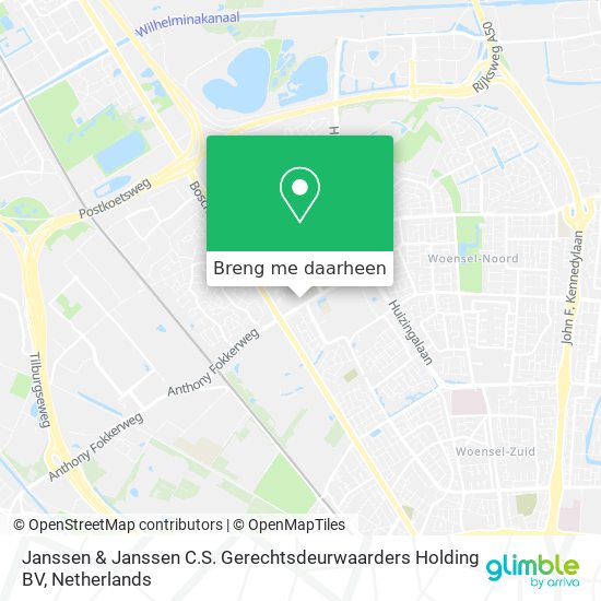 Janssen & Janssen C.S. Gerechtsdeurwaarders Holding BV kaart