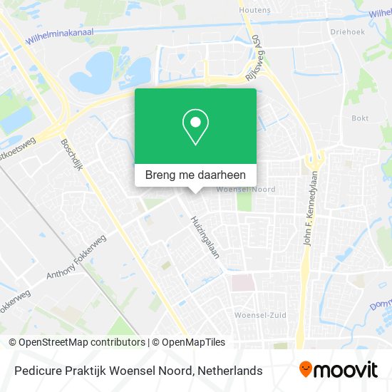 Pedicure Praktijk Woensel Noord kaart