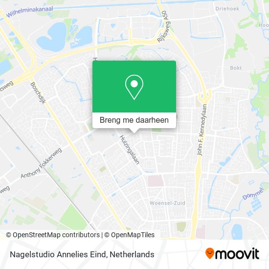 Nagelstudio Annelies Eind kaart