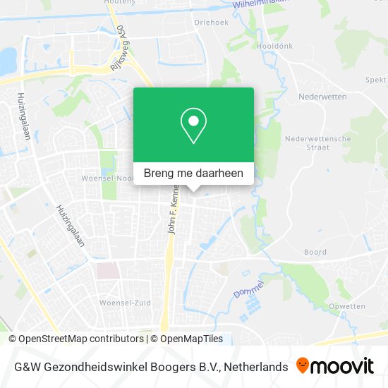 G&W Gezondheidswinkel Boogers B.V. kaart