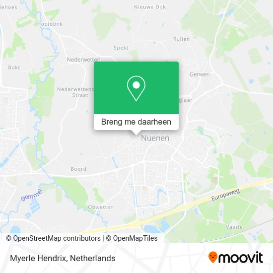 Myerle Hendrix kaart