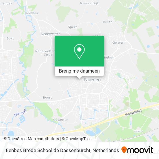 Eenbes Brede School de Dassenburcht kaart