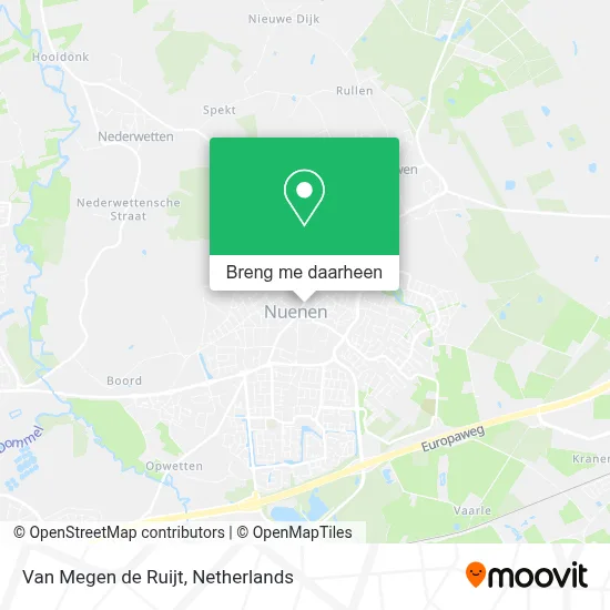 Van Megen de Ruijt kaart