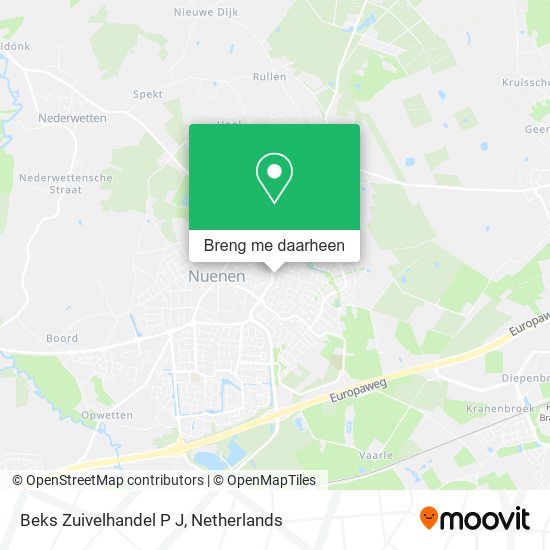 Beks Zuivelhandel P J kaart