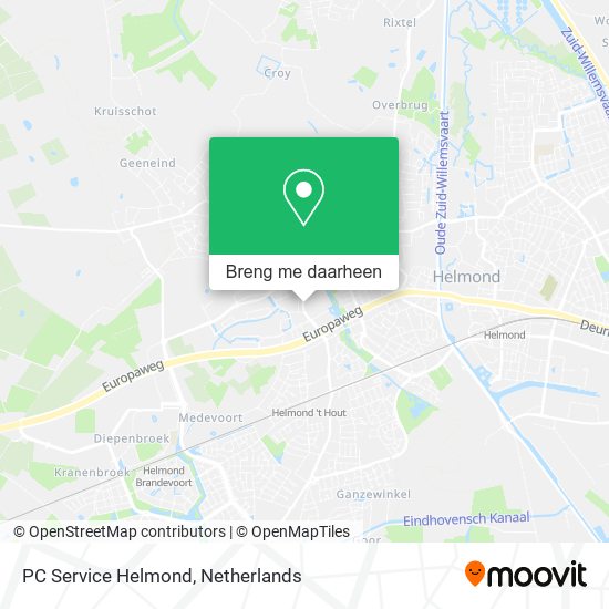 PC Service Helmond kaart