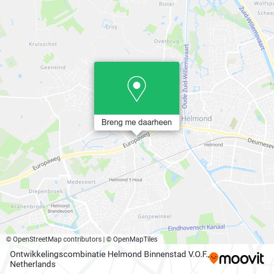 Ontwikkelingscombinatie Helmond Binnenstad V.O.F. kaart