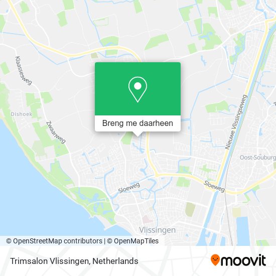 Trimsalon Vlissingen kaart