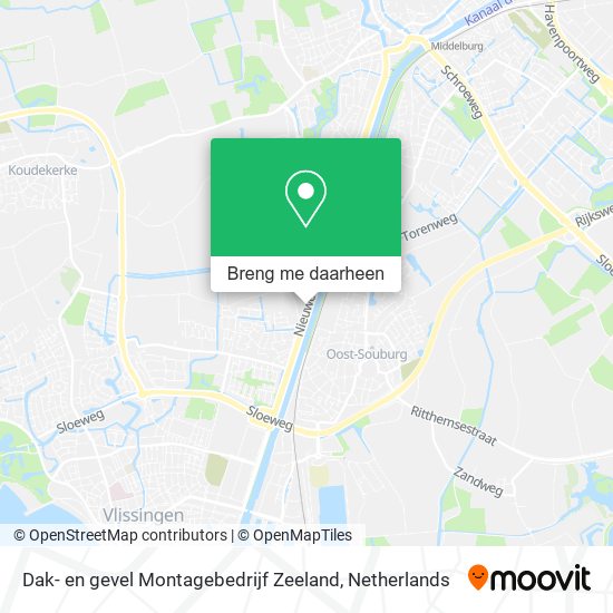 Dak- en gevel Montagebedrijf Zeeland kaart