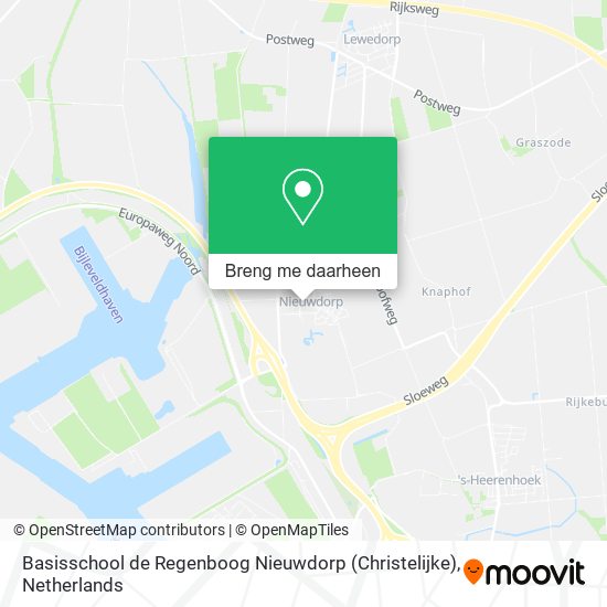 Basisschool de Regenboog Nieuwdorp (Christelijke) kaart