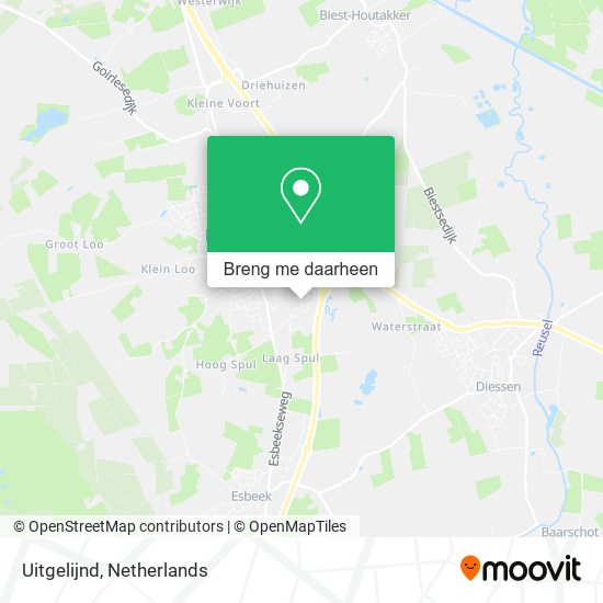 Uitgelijnd kaart