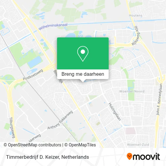 Timmerbedrijf D. Keizer kaart