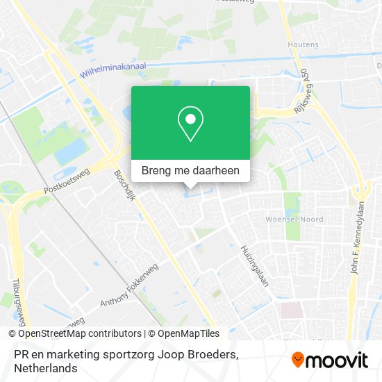 PR en marketing sportzorg Joop Broeders kaart