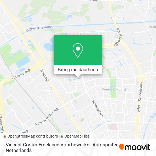 Vincent Coster Freelance Voorbewerker-Autospuiter kaart