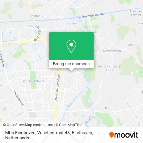 Mbs Eindhoven, Venetiestraat 43, Eindhoven kaart