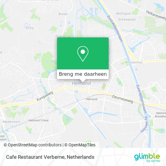 Cafe Restaurant Verberne kaart