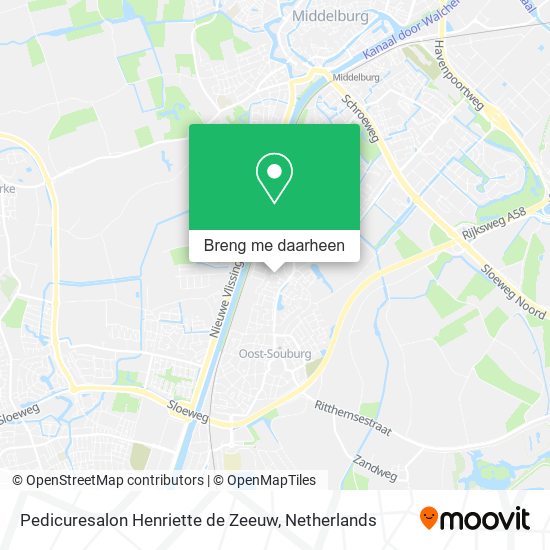 Pedicuresalon Henriette de Zeeuw kaart