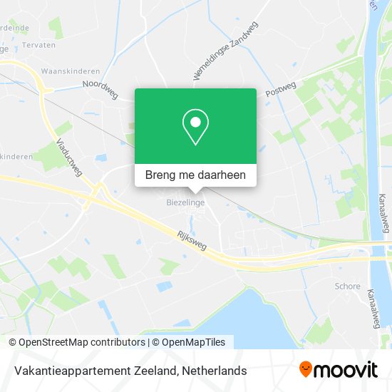 Vakantieappartement Zeeland kaart