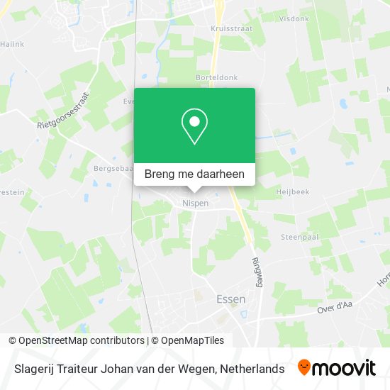 Slagerij Traiteur Johan van der Wegen kaart