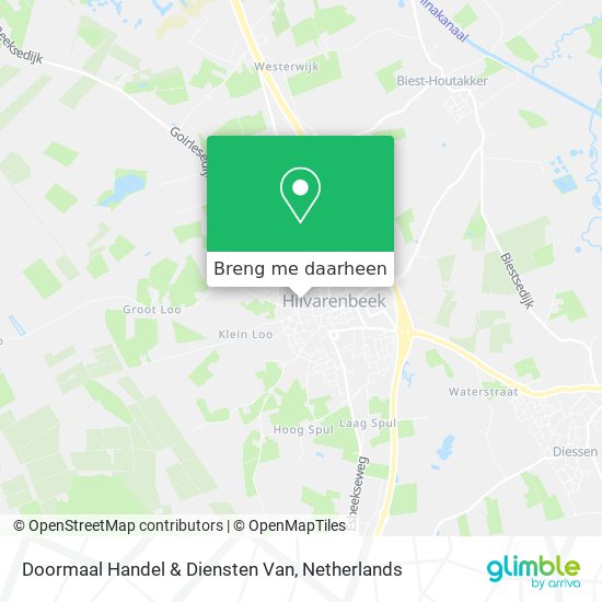 Doormaal Handel & Diensten Van kaart