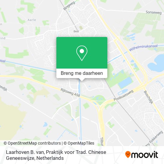 Laarhoven B. van, Praktijk voor Trad. Chinese Geneeswijze kaart