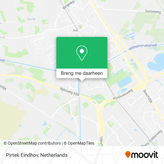 Pirtek Eindhov kaart