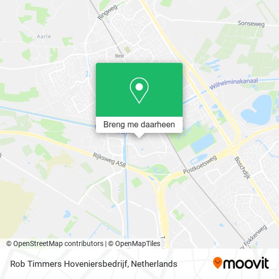 Rob Timmers Hoveniersbedrijf kaart